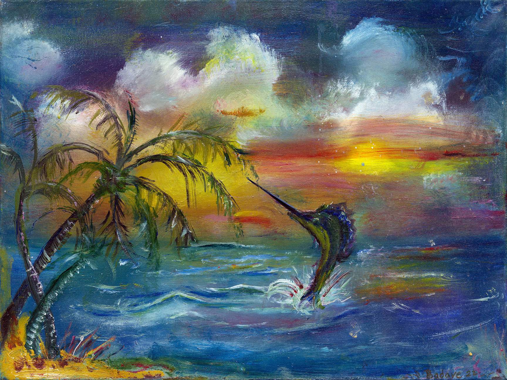 The Surprize •&nbsp;Oil on canvas • Badave (aka David Tubiolo)