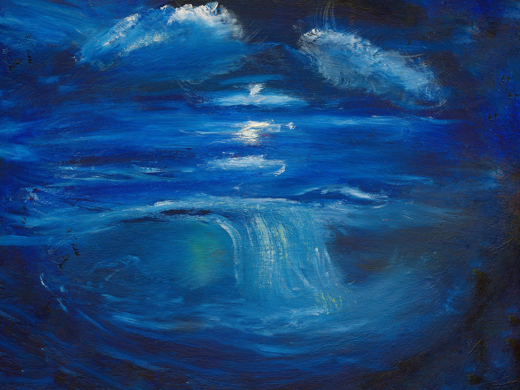 Under The Moonlight • Oil on canvas • Badave (aka David Tubiolo)